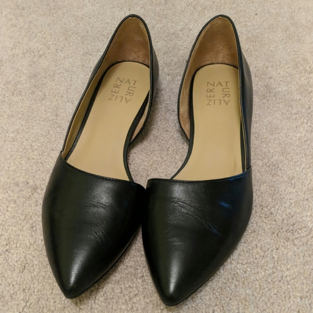 Naturalizer d'Orsay Tamara Black Leather flats